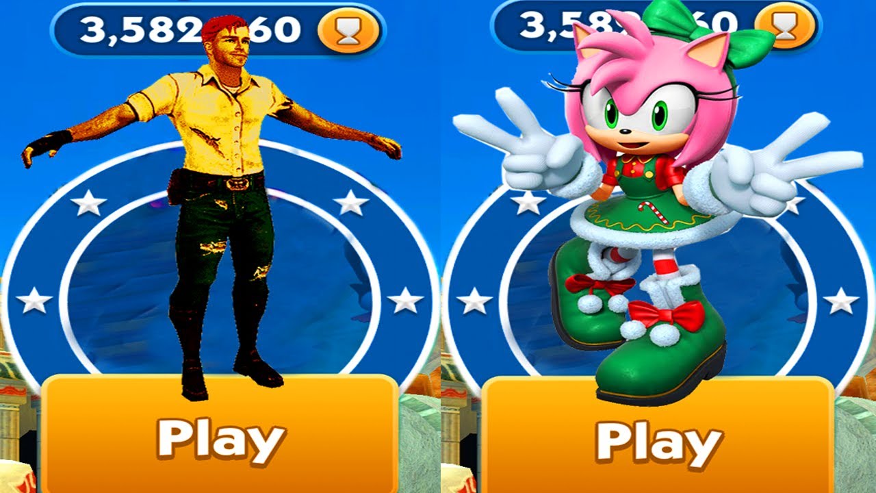 Sonic Dash vs Temple Run 2 - All Characters Unlocked Android Gameplay