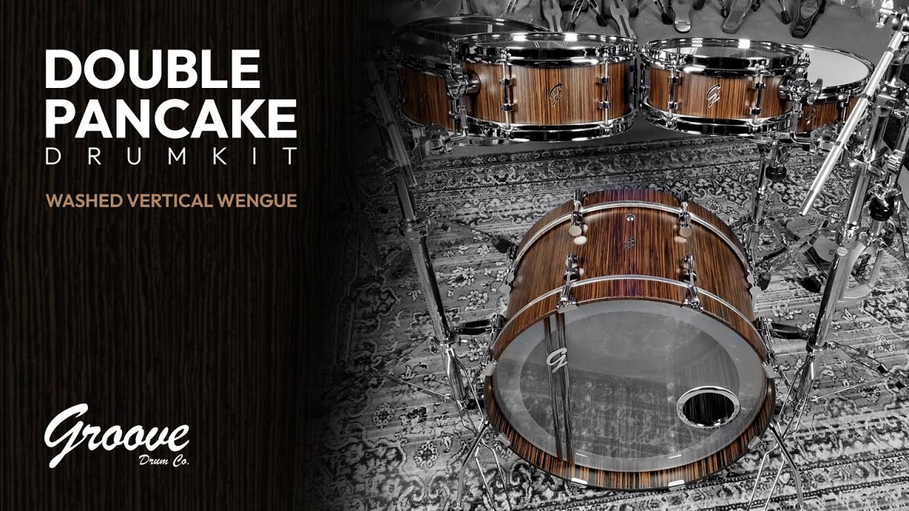 Groove Drum Co. Washed Vertical Wengue Double Pancake Drums!