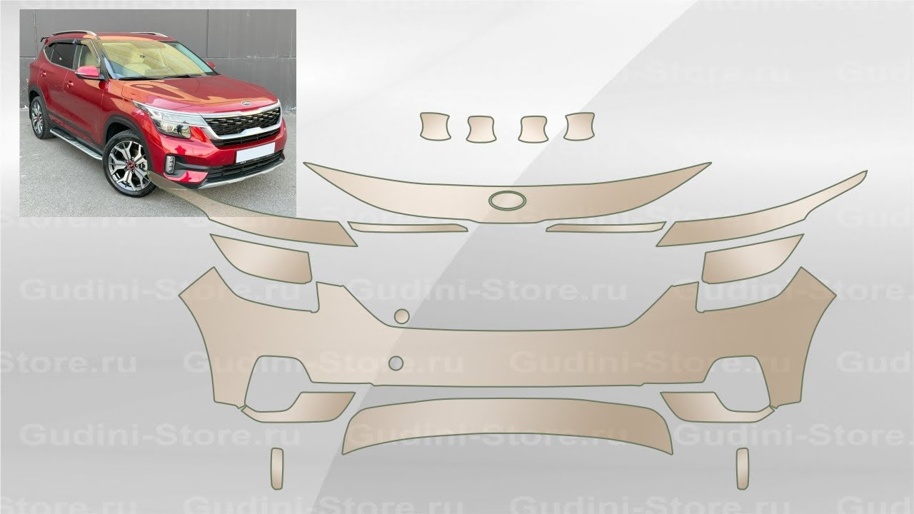 Kia Seltos 2020: антигравийная пленка на переднюю часть