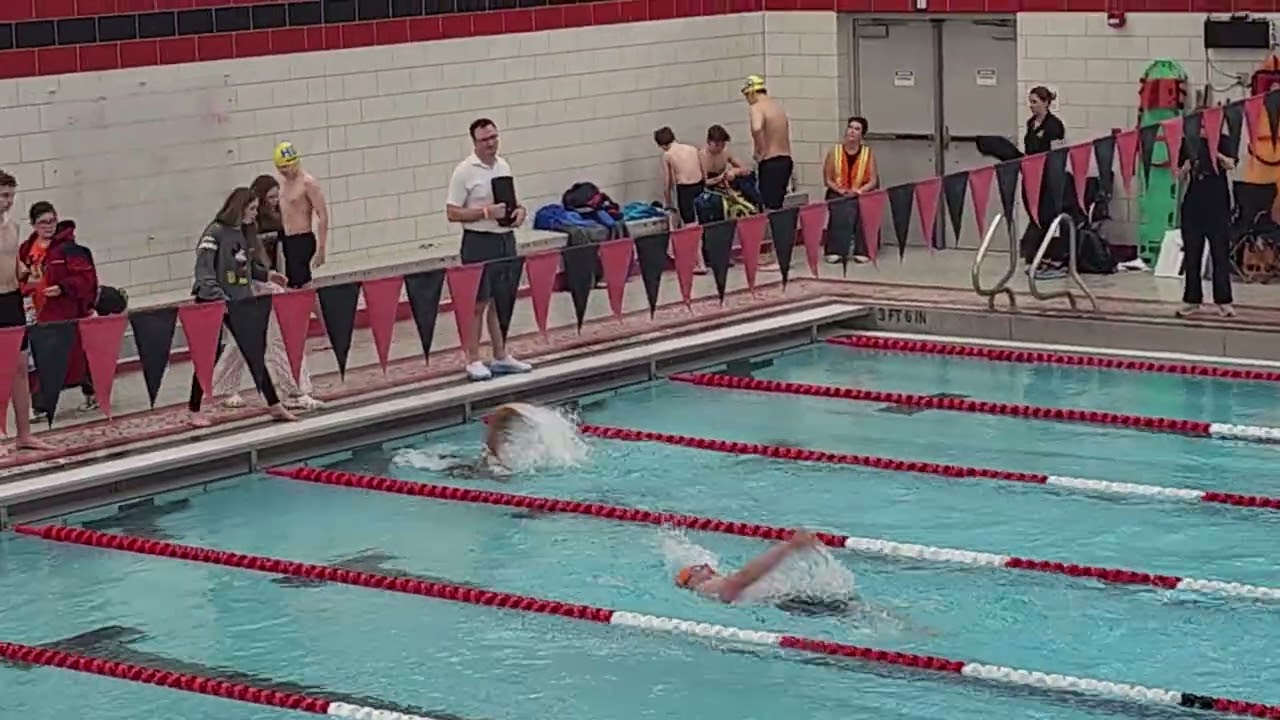 KW Winter Age Group open- 200 backstroke- 1/10/26. Caleb improves to 2:34.55. 