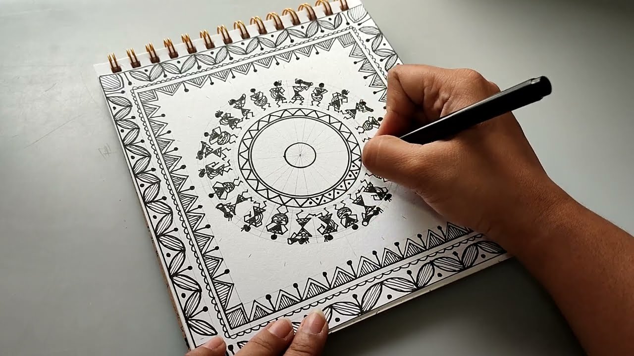 Warli Festival Scene Step-by-Step | Easy Tribal Art for Beginners