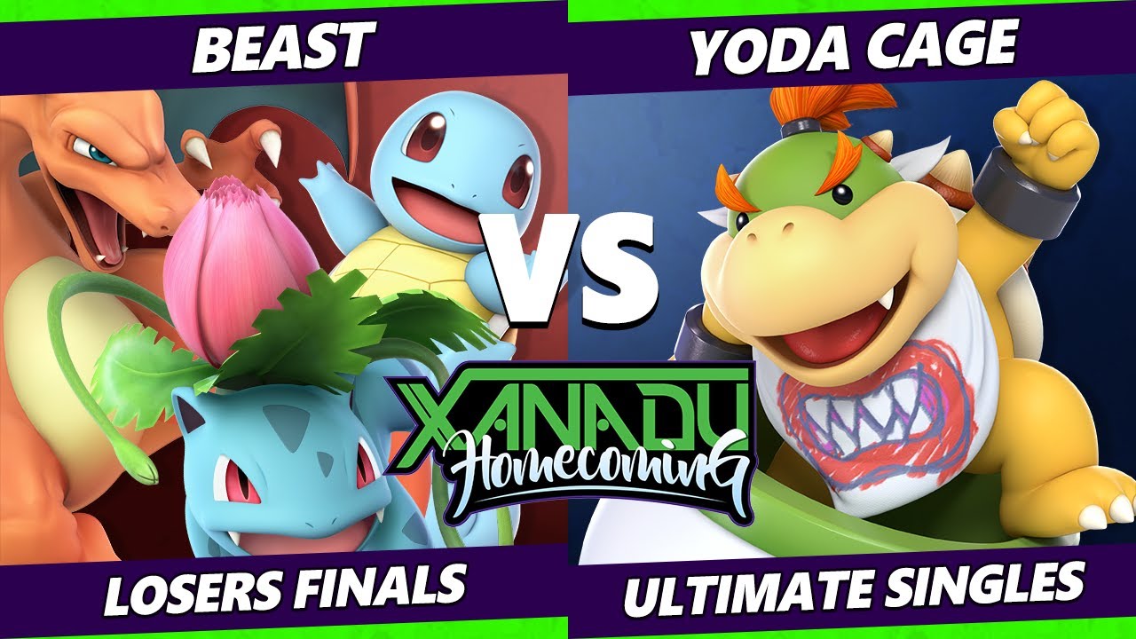 Xanadu Homecoming Losers Finals - Yoda Cage (Bowser Jr) Vs. Beast (Pokemon Trainer) Smash Ultimate