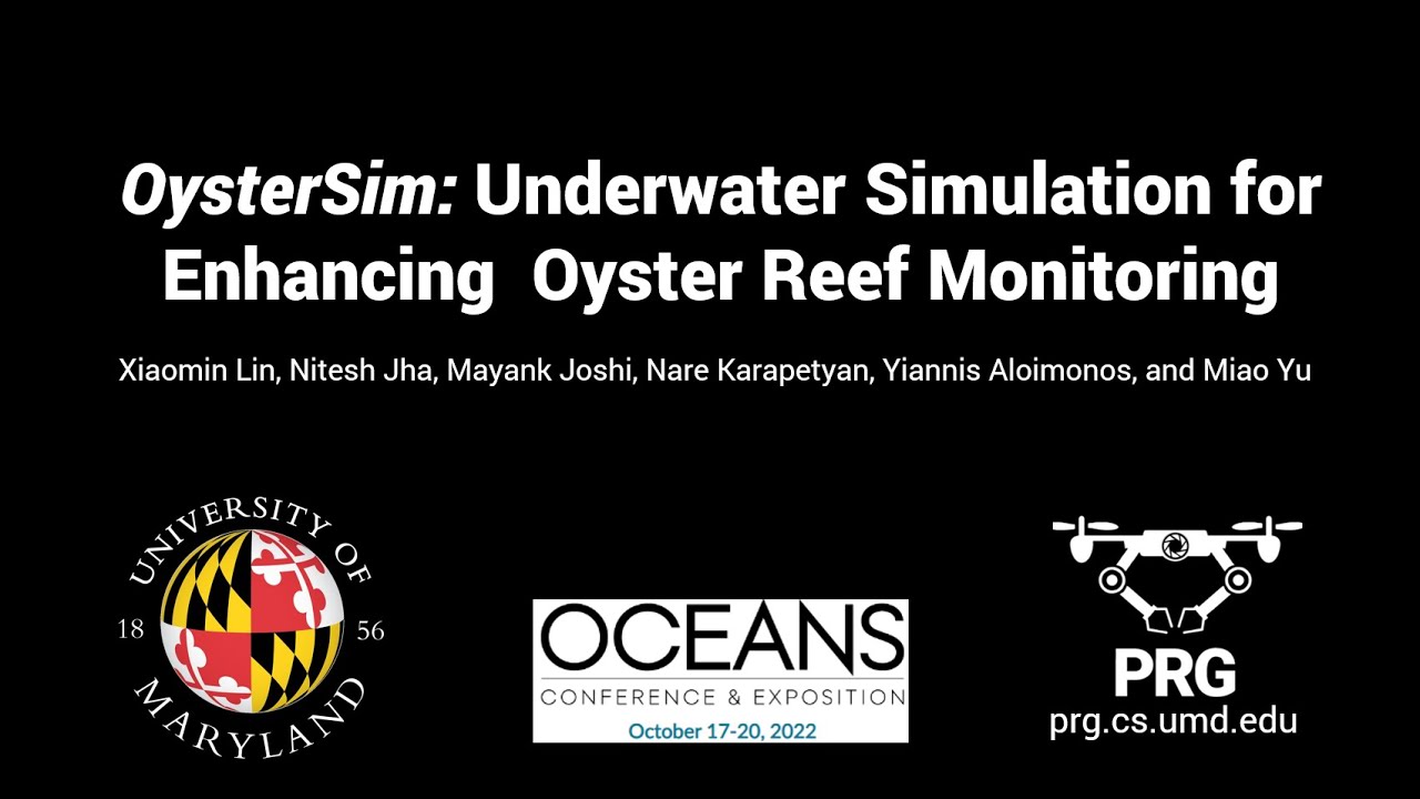 OysterSim: Underwater Simulation for Enhancing Oyster Reef Monitoring