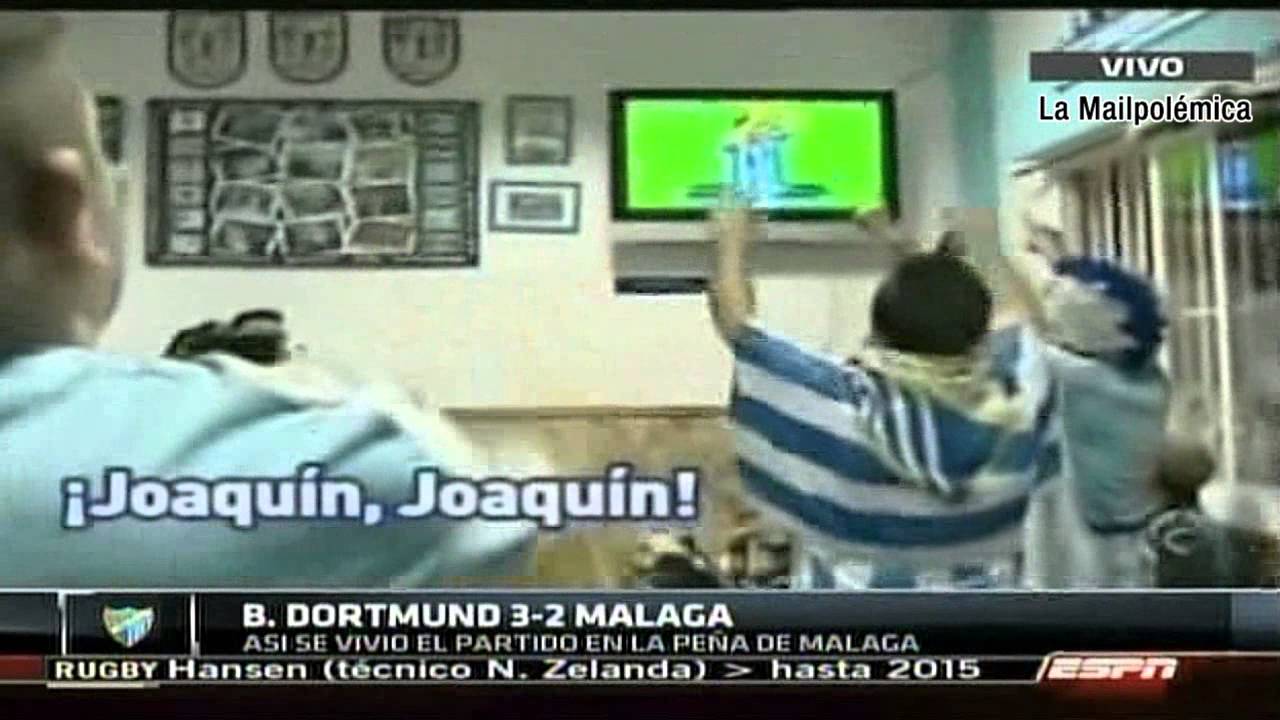 Del festejo al dolor en los rostros de los hinchas malagueños