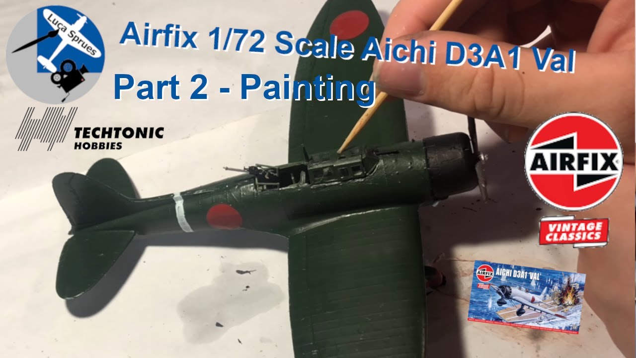 Airfix 1/72 Scale Aichi D3A1 Val - WW2 Dive Bomber Build and Review (Part 2/3 Painting)