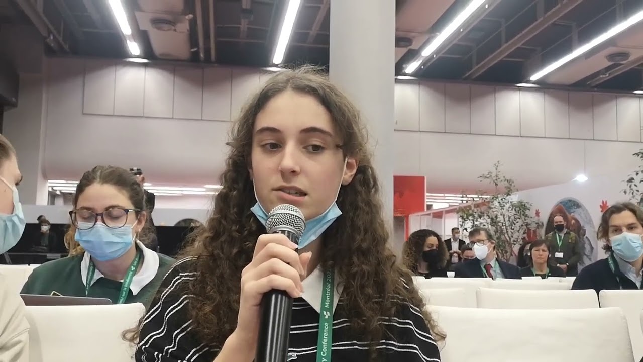 The youngest delegation at Cop15 intervenes during the media briefing to ask a question.(1)
