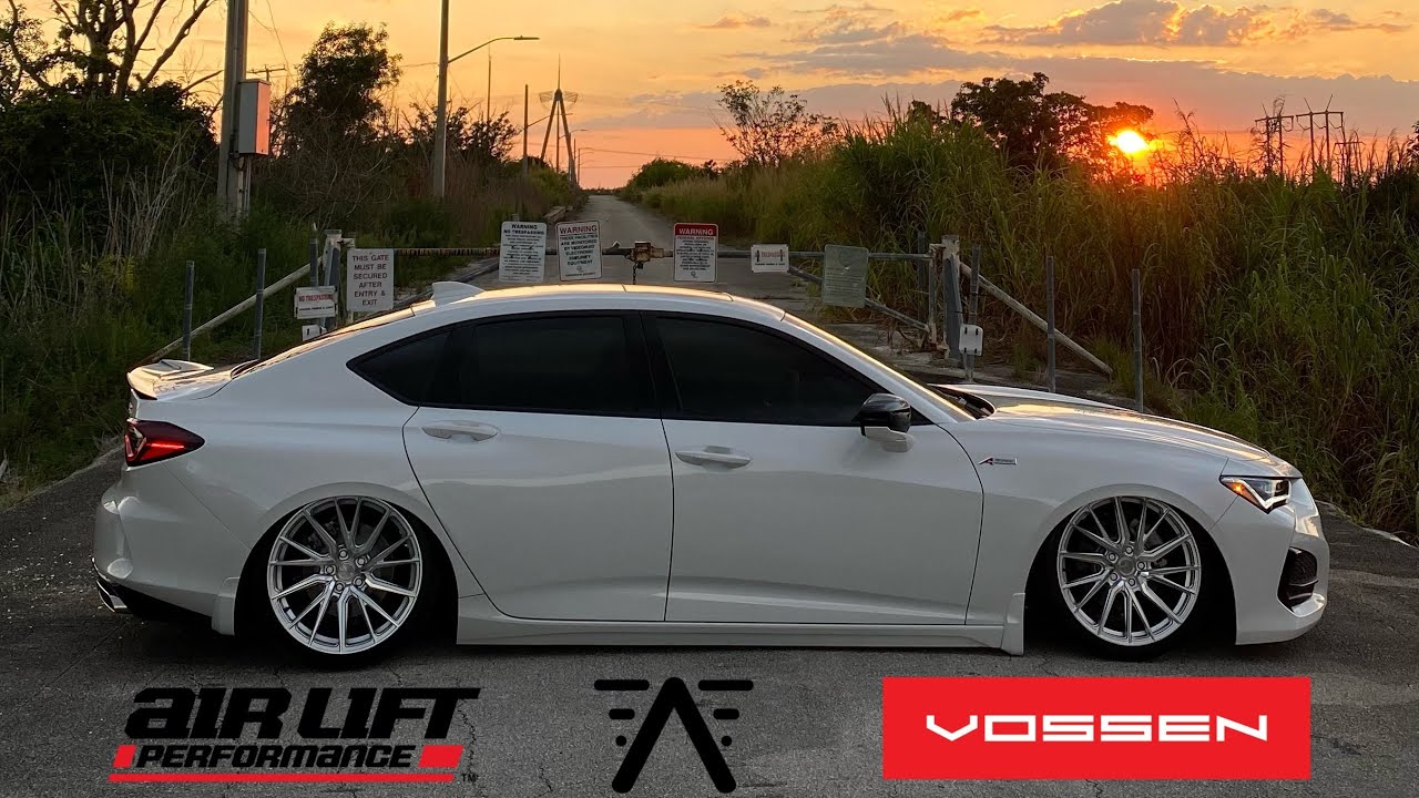 2021 Acura TLX Aspec - Air Suspension Installation | Flyyairr | AirLift | Vossen HF4T | Toyo Tires