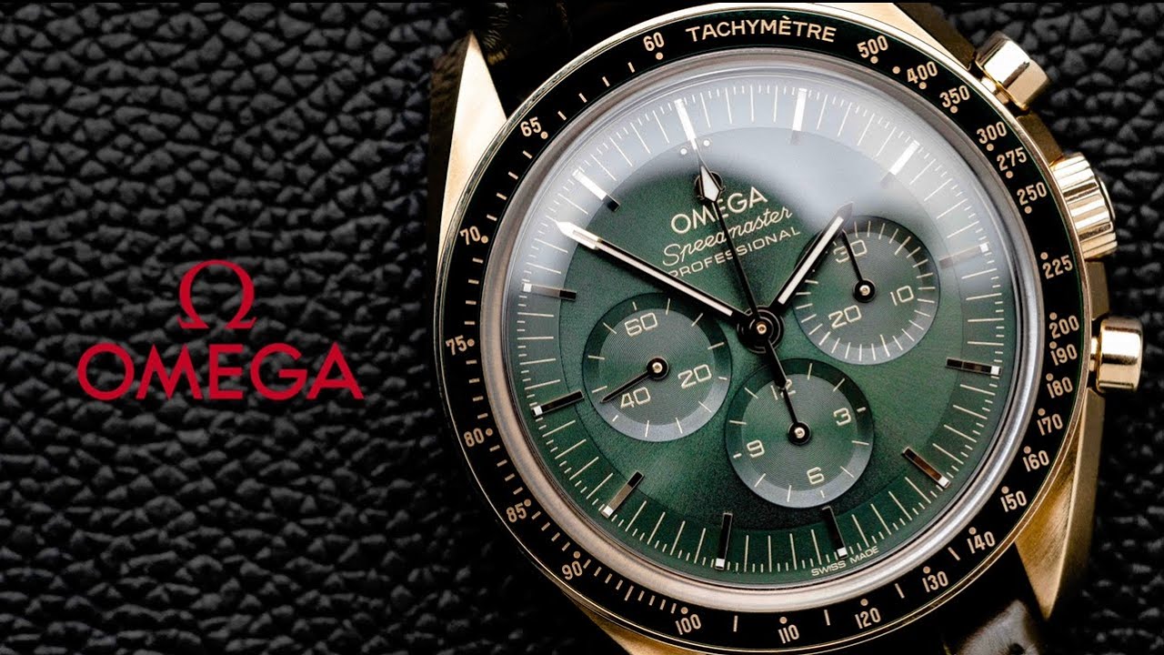НОВЫЕ зеленые часы OMEGA Speedmaster Moonshine Gold