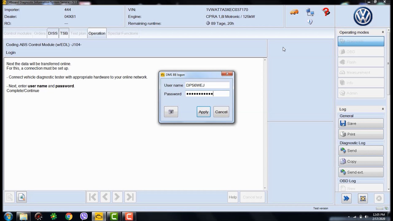 2014 VW Passat ABS module coding and Radio code removing with ODIS(ONLINE)