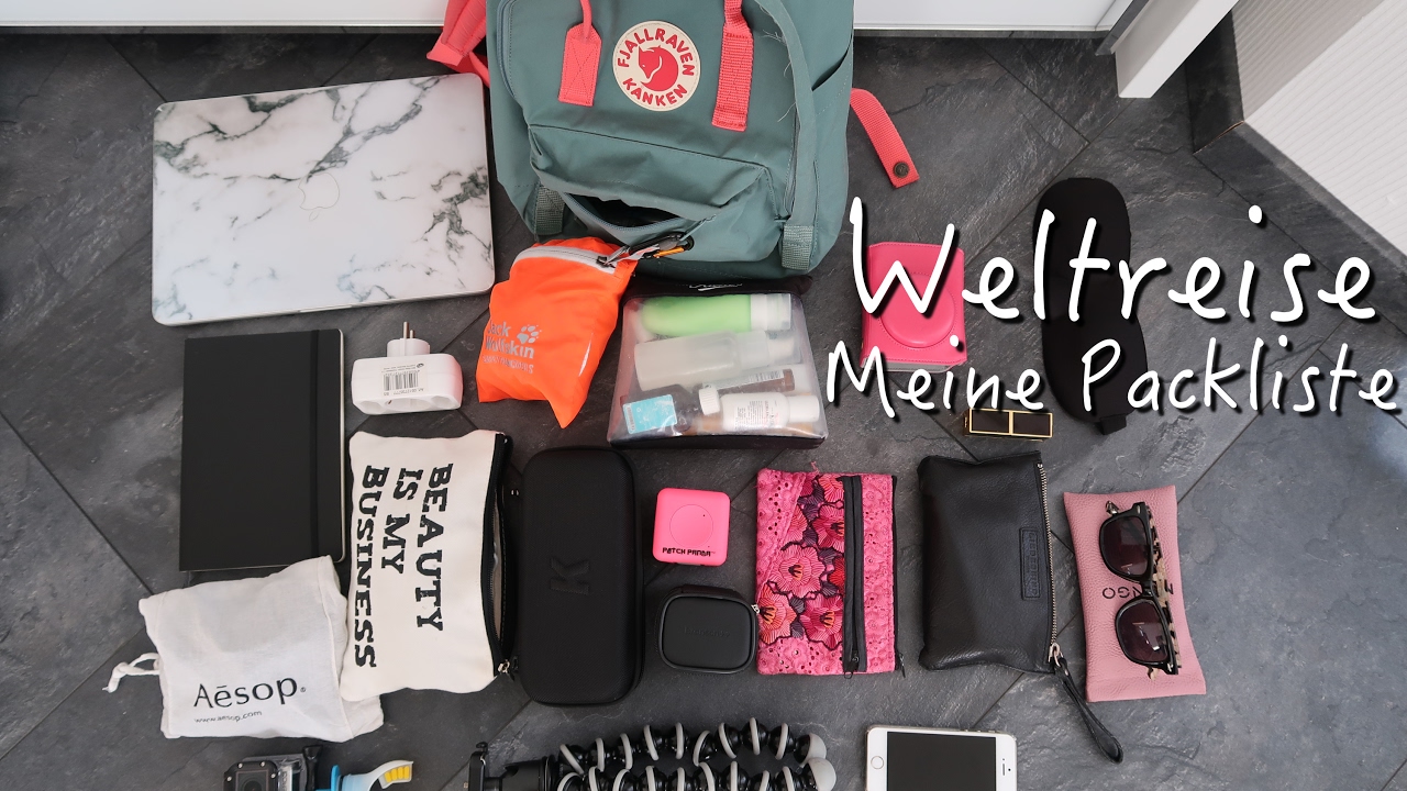 Packliste - Weltreise