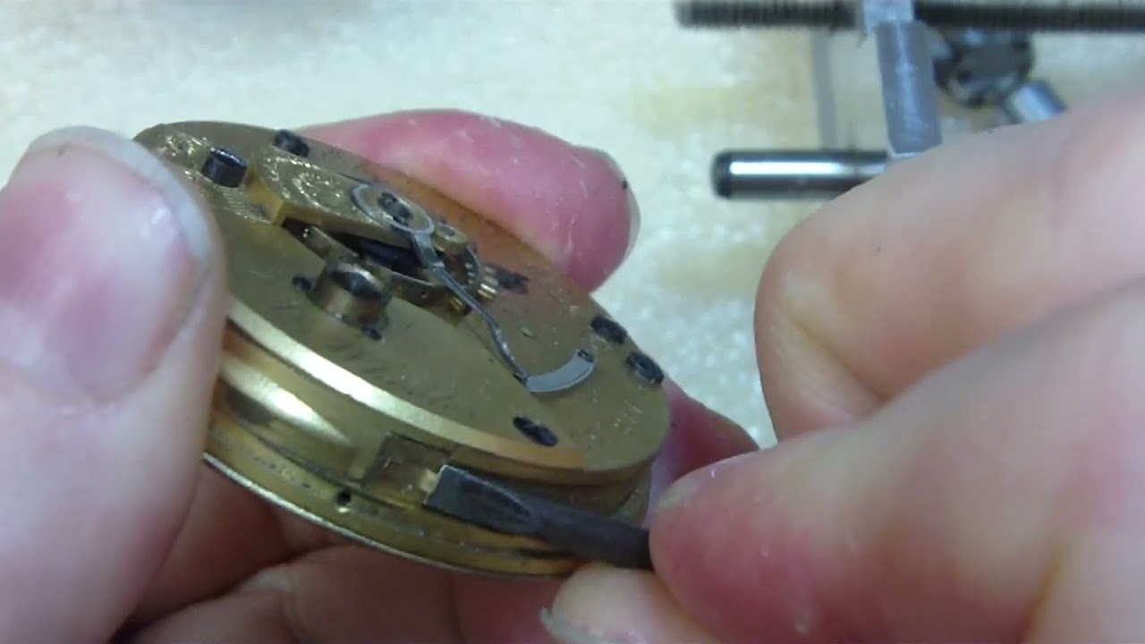 Winding problems for key wound pocket watch, Elgin
