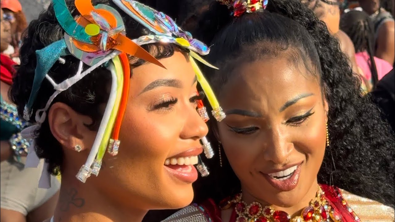Jamaica Carnival 2024 - Spotted Shenseea and Coi Leray during the afternoon jump with Xodus band