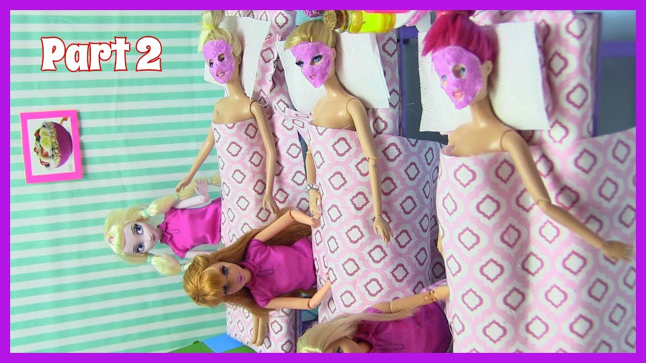 Barbie Miniature Spa Dollhouse [part 2]: Foam Slime Foot Bath + Hot Rock Massage | Rainbow Collector