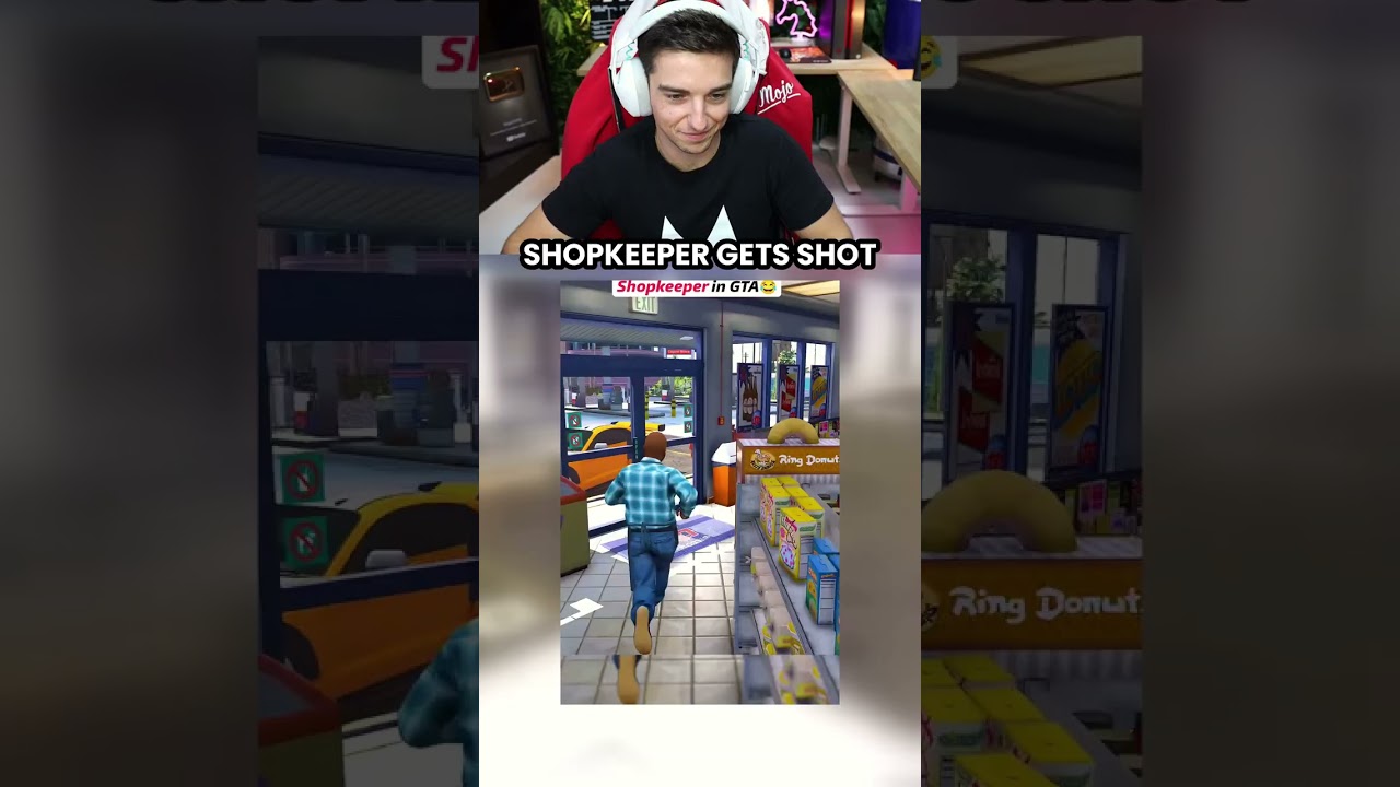 A roleplaying shopkeeper faces a sudden, violent end.