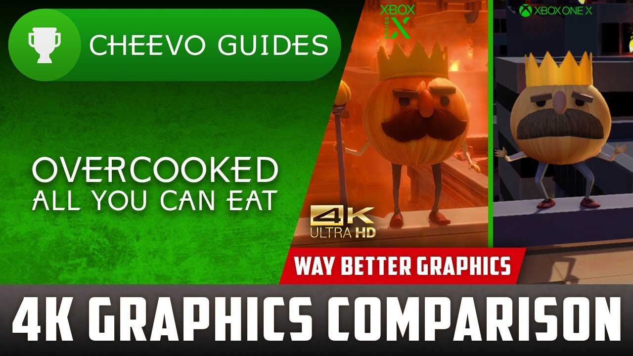 Overcooked: All You Can Eat - Next-Gen 4K Graphics Comparison (Xbox Series X VS Xbox One X)