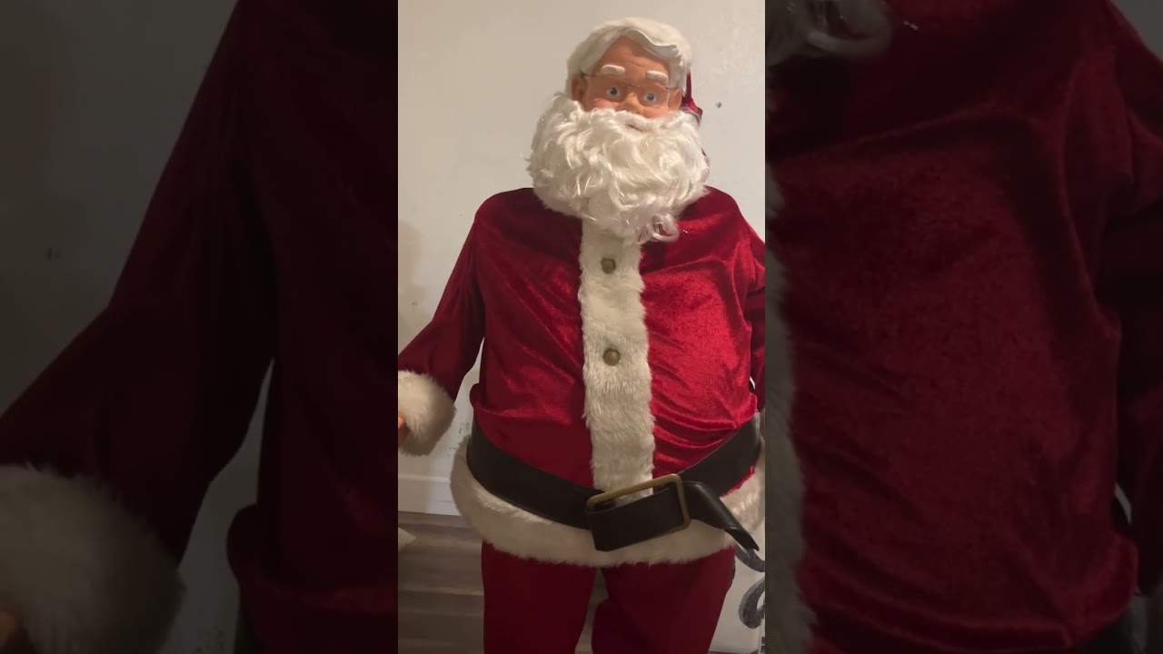 Gemmy 2004 life size Santa(Video from November 30 2024) Before repair