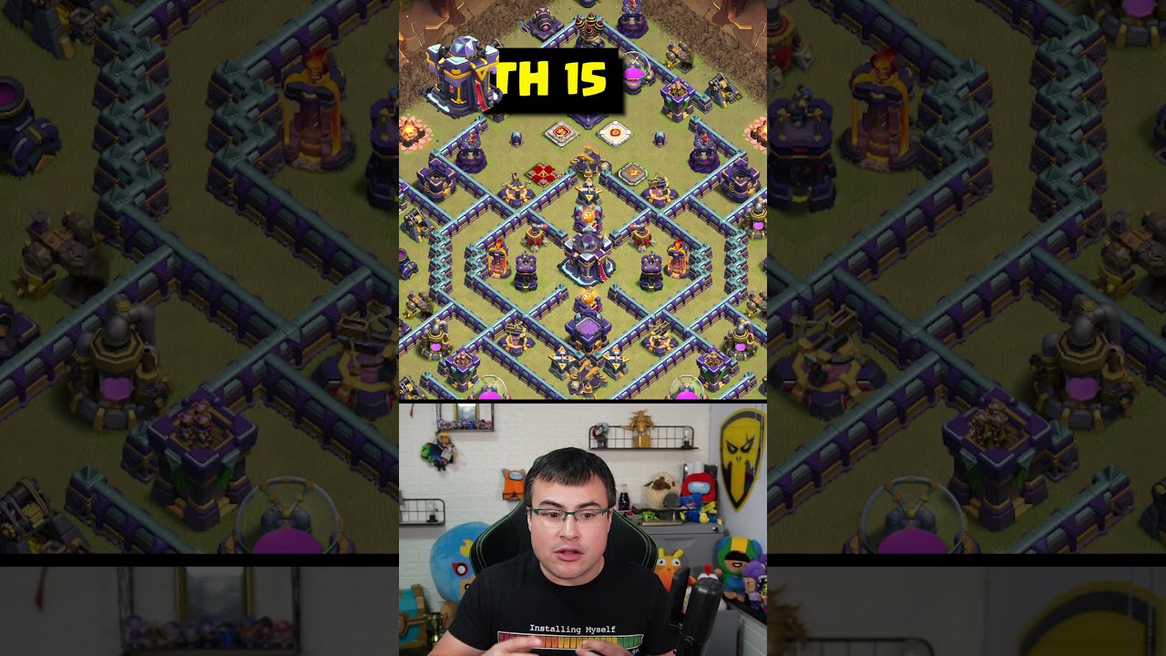 Mejor Base para Ayuntamiento Nivel 15 #ClashOfClans #shorts
