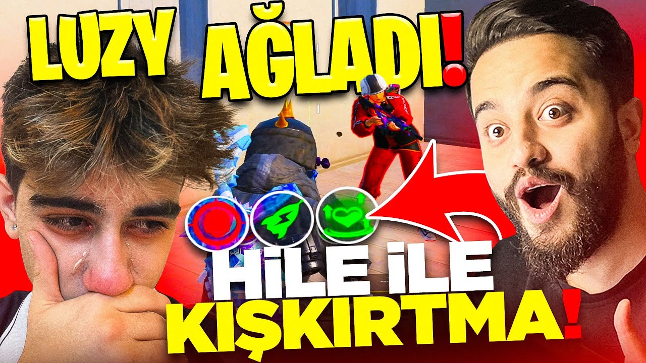 LUZY E BÜYÜK KIŞKIRTMA! HİLE İLE OYNAYIP ÇILDIRTTIM! (AĞLADI) PUBG Mobile