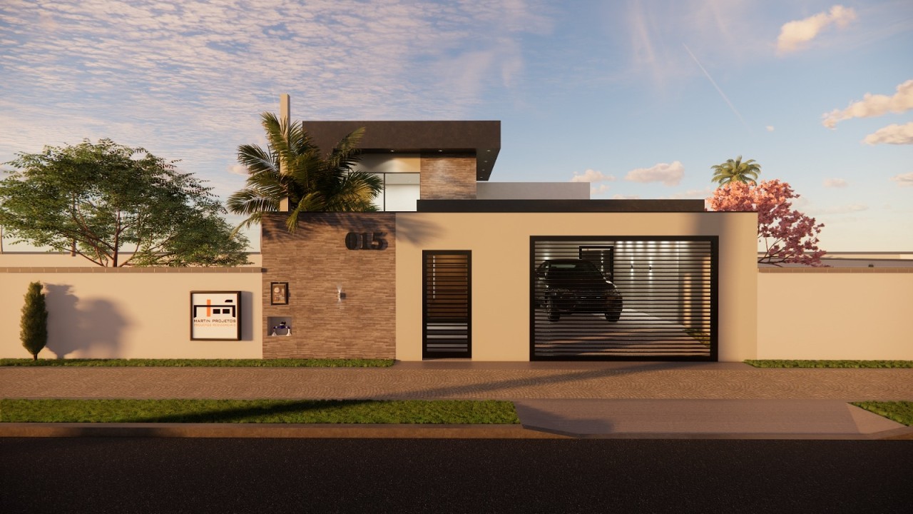 Projeto de Casa com 3 quartos em terreno 10x25 - 133m2 - Projeto 575