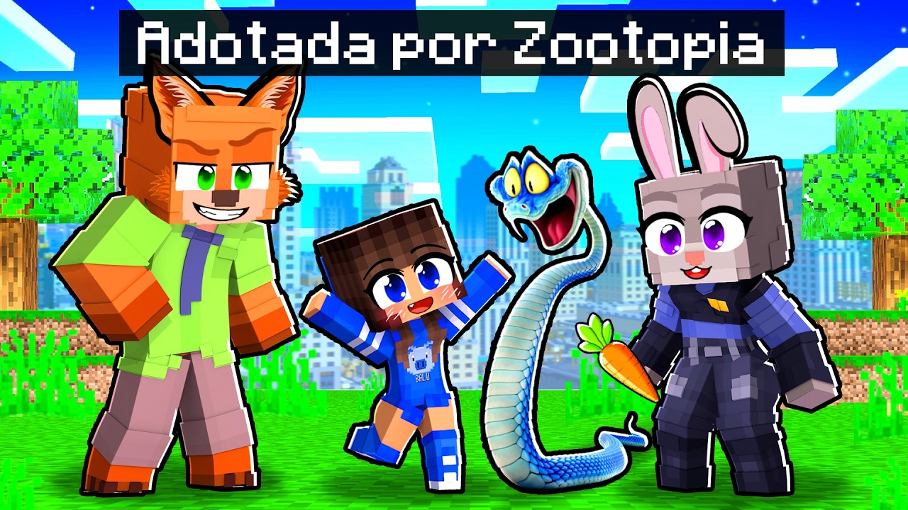 MIIKA foi ADOTADA pela JUDY e o NICK de ZOOTOPIA no Minecraft ◂Miika▸