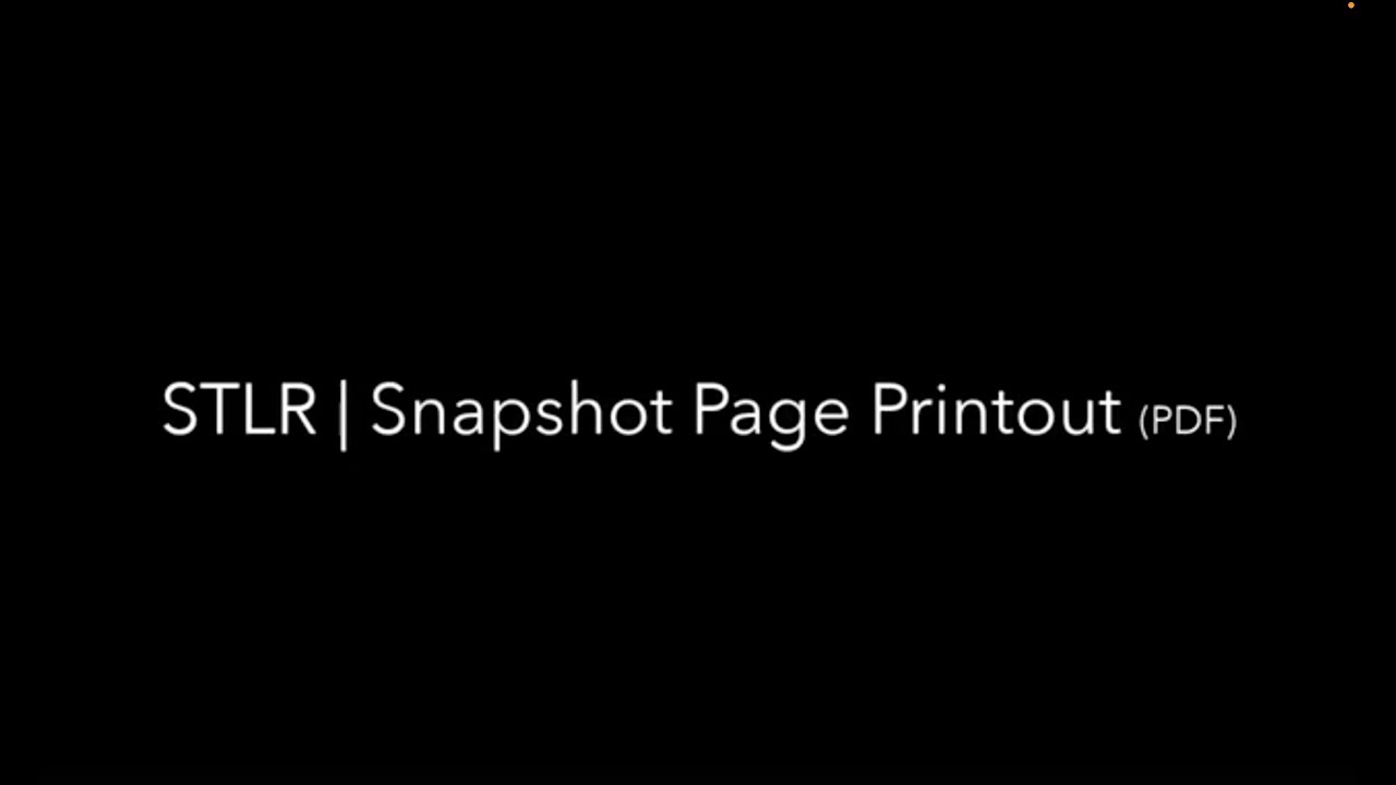 STLR Snapshot Page Printout (PDF) How-To Walk-Through Help | University of Central Oklahoma