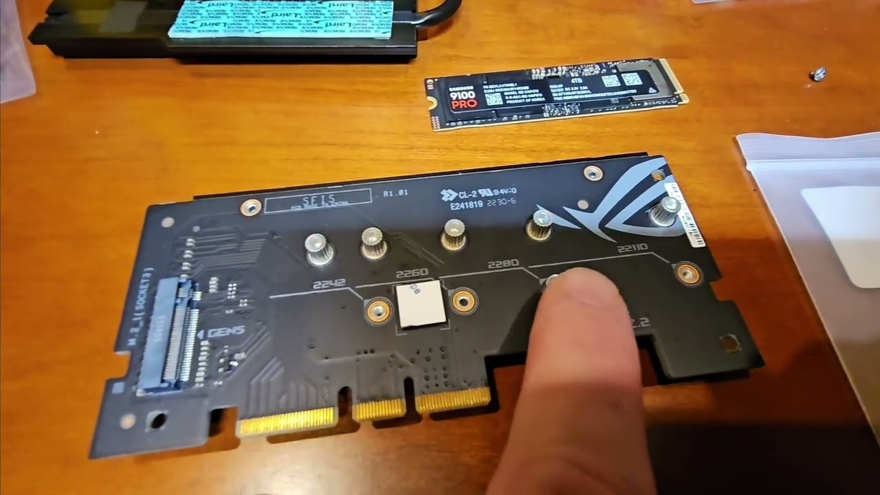 ASUS ROG GEN-Z.2 Card + Samsung 9100 Pro PCIe 5.0