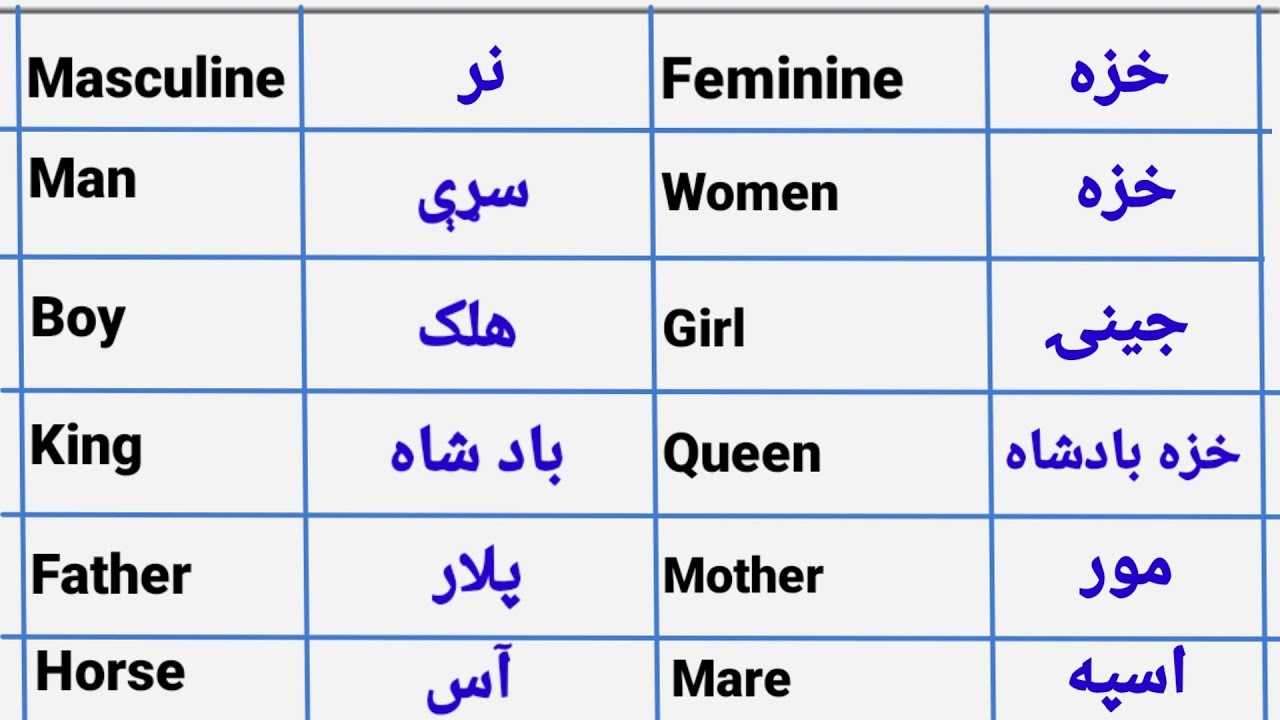 Gender/Feminine/Masculine meaning in Pashto||With Sahib khan| #English-to-pashto-learning