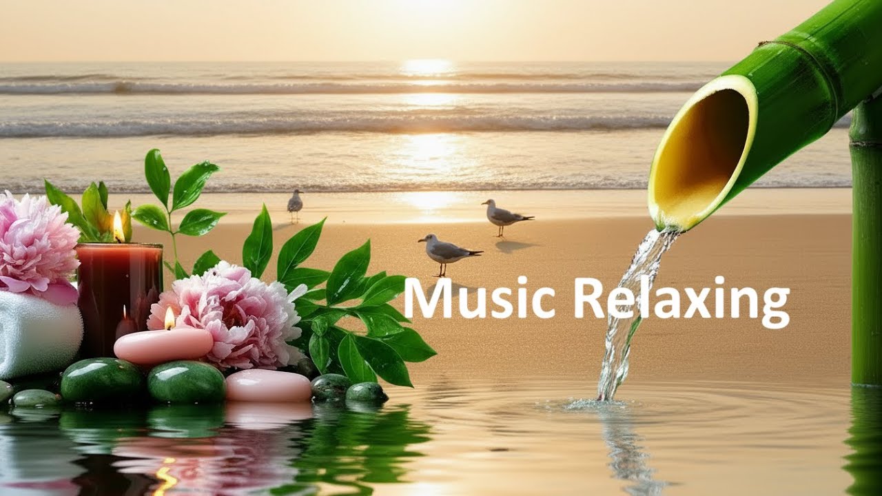 Relaxing Music for Sleep Water Sounds + Piano Music Relieves Stress, Deep Sleep & Massage Music