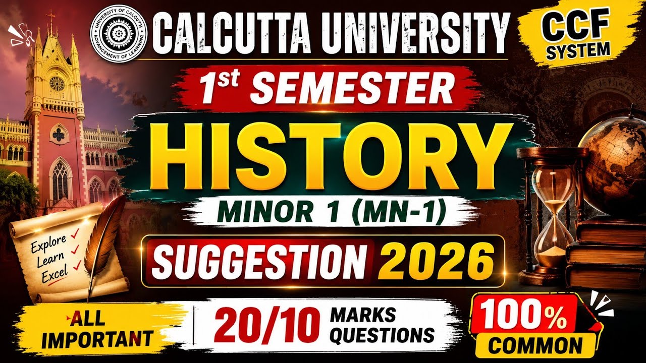 CU CCF 1ST SEMESTER HISTORY MINOR 1 SUGGESTION 2026-27 /1ST SEMESTER HISTORY MINOR-1 SUGGESTION 2027