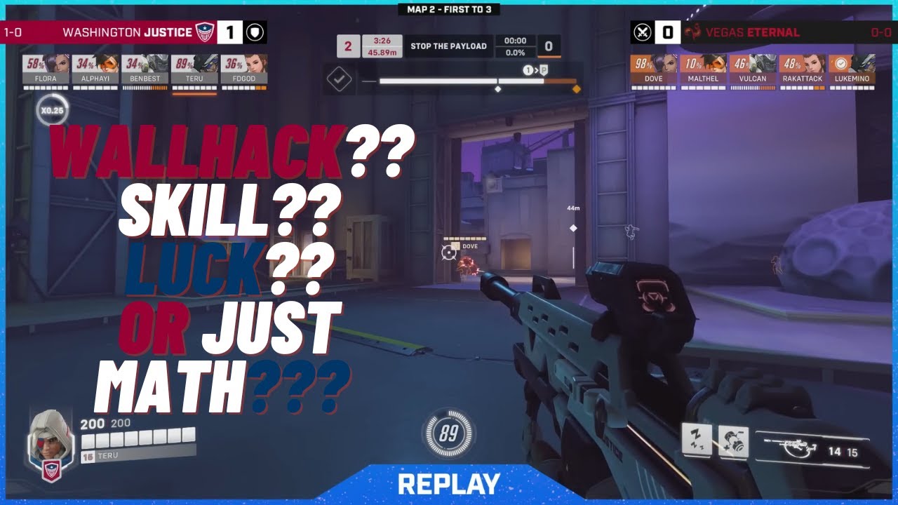 2023 Overwatch League Washington Justice Teru Impossible Shot + Analysis