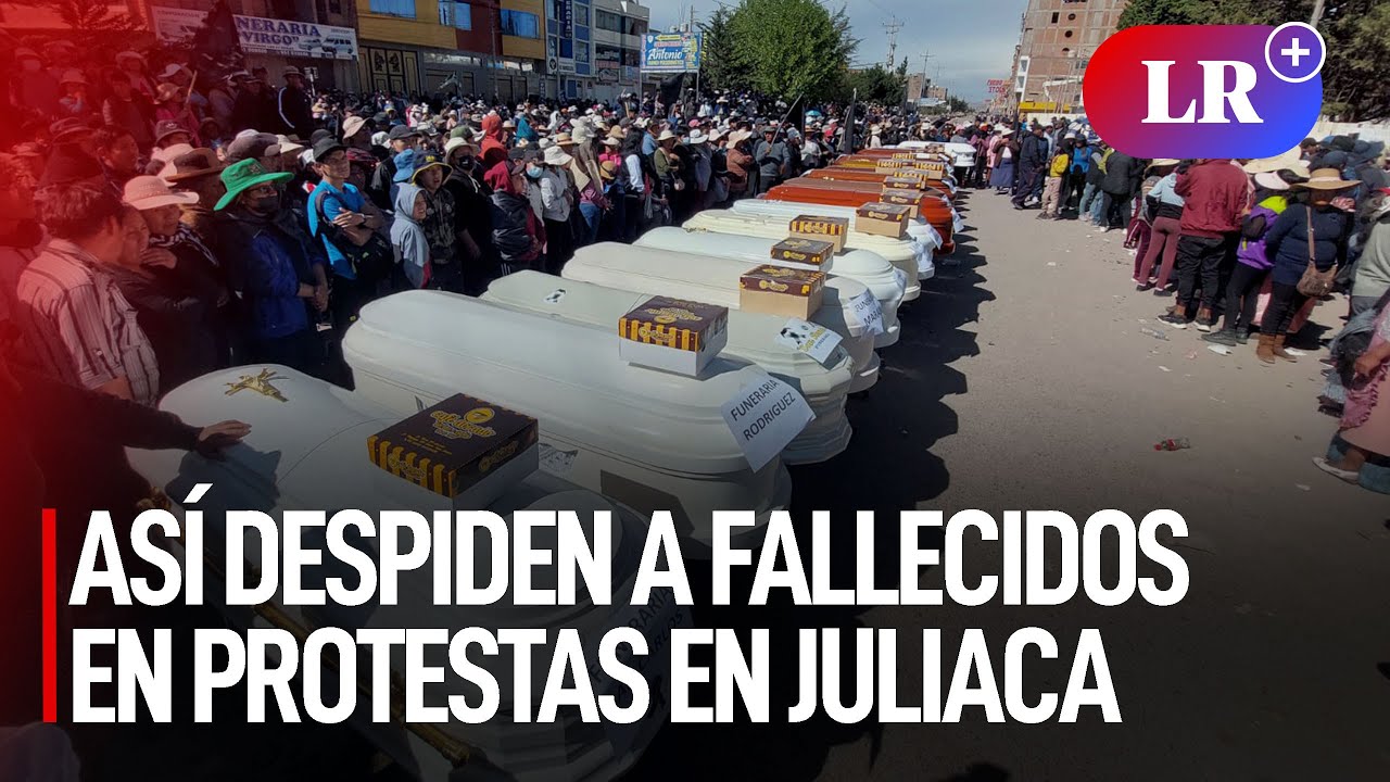 Velorio colectivo en Juliaca: así despiden a fallecidos en protestas | #LR