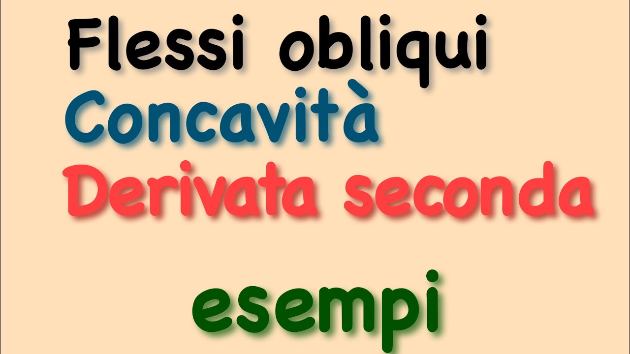 CONCAVITA' |FLESSI| STUDIO DERIVATA SECONDA|FUNZIONI
