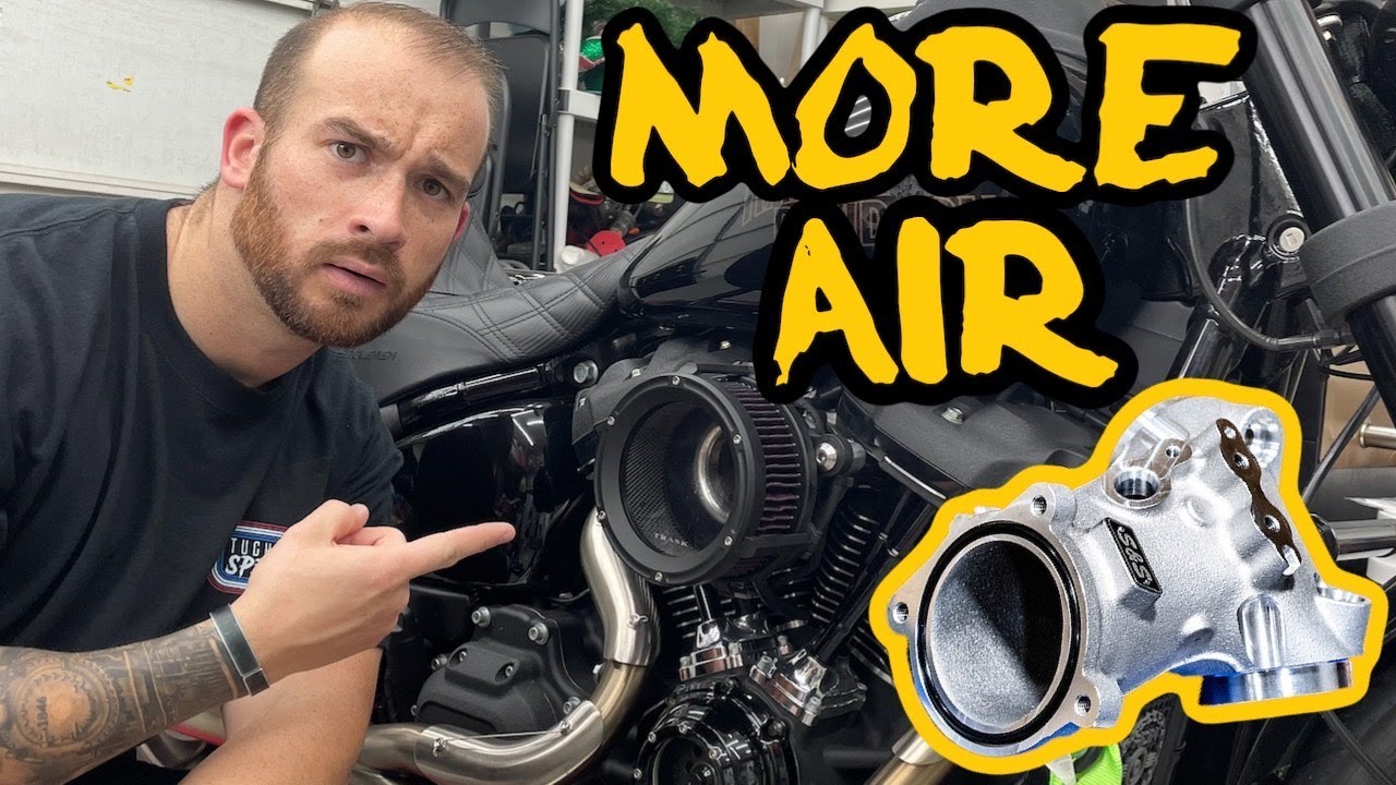 Установка впускного коллектора S&S 55 мм на Harley Davidson M8 Low Rider S (софтейл)