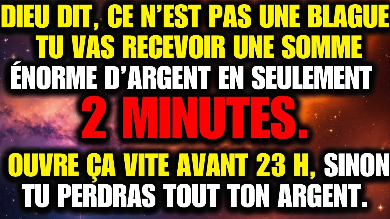 📩 Dieu dit : Ce n’est pas une blague — une somme énorme arrive en 2 minutes