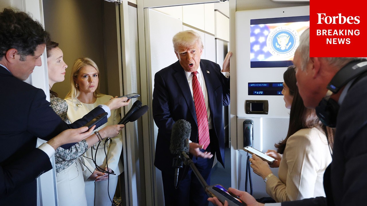 FULL AIR FORCE ONE GAGGLE: Trump Takes Reporters' Questions On Flight From Saudi Arabia To Qatar