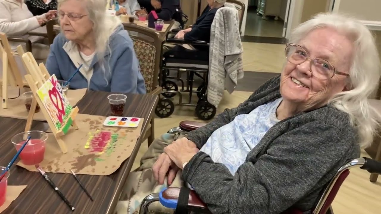 Painting : Creative Art & Connection | Transitional Memory Care at Chateau Madeleine, Melbourne FL