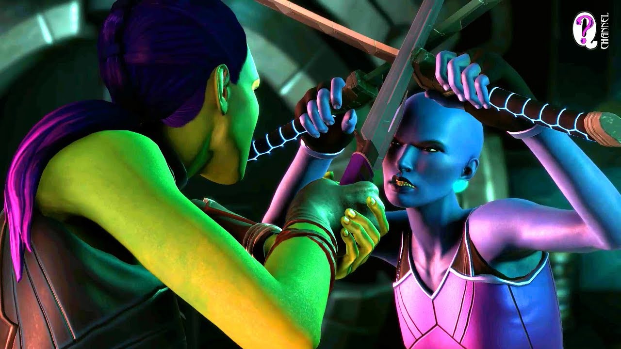Gamora vs Nebula || Marvel&rsquo;s Guardians of the Galaxy cutscene
