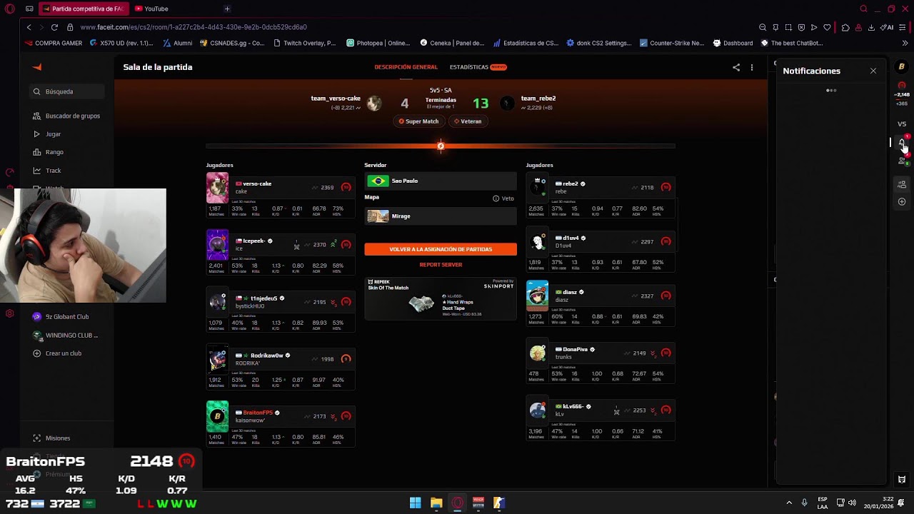 ROAD TOP 1000 FACEIT SA VENITEEEEE!!!!!!!!!