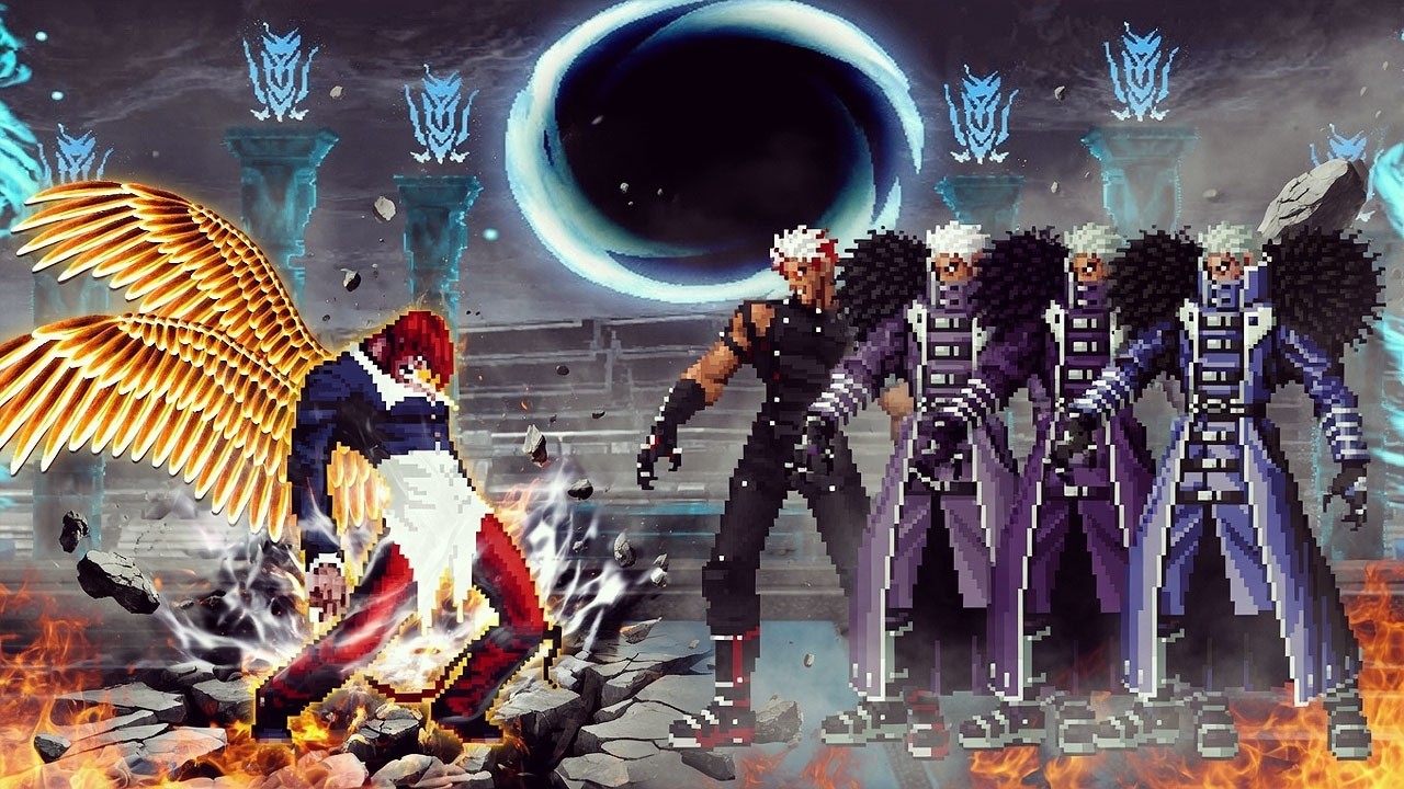 [KOF Mugen] Orochi Iori Yasakani Vs Nest Bosses Team