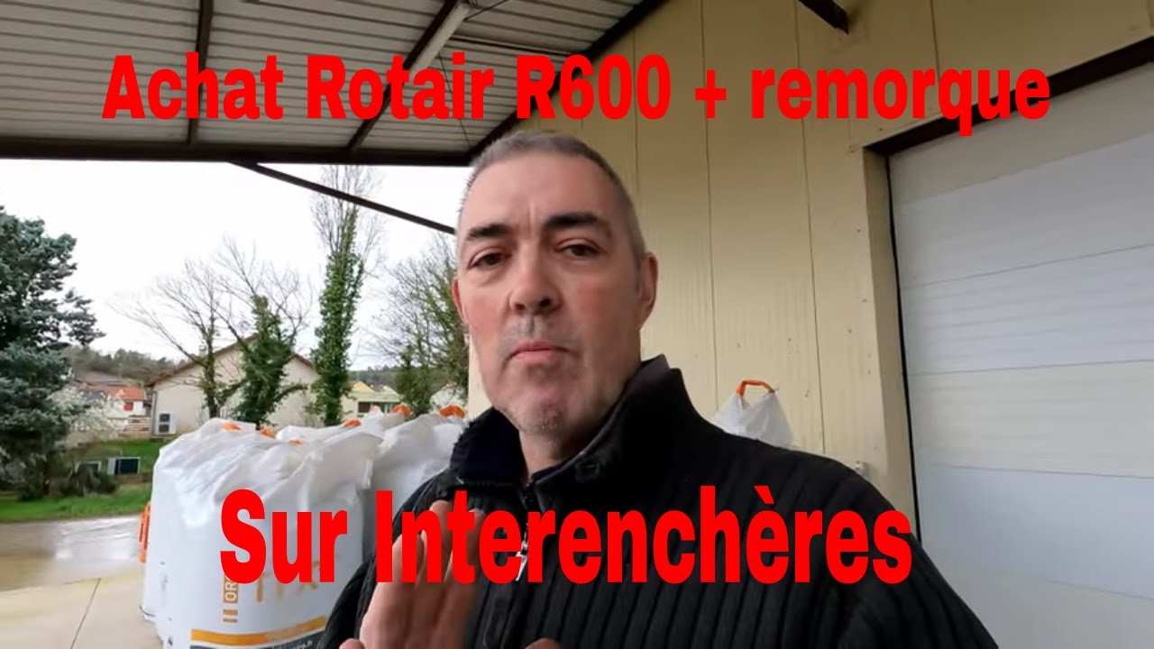 Achat Rotair R600 + remorque aux enchères.