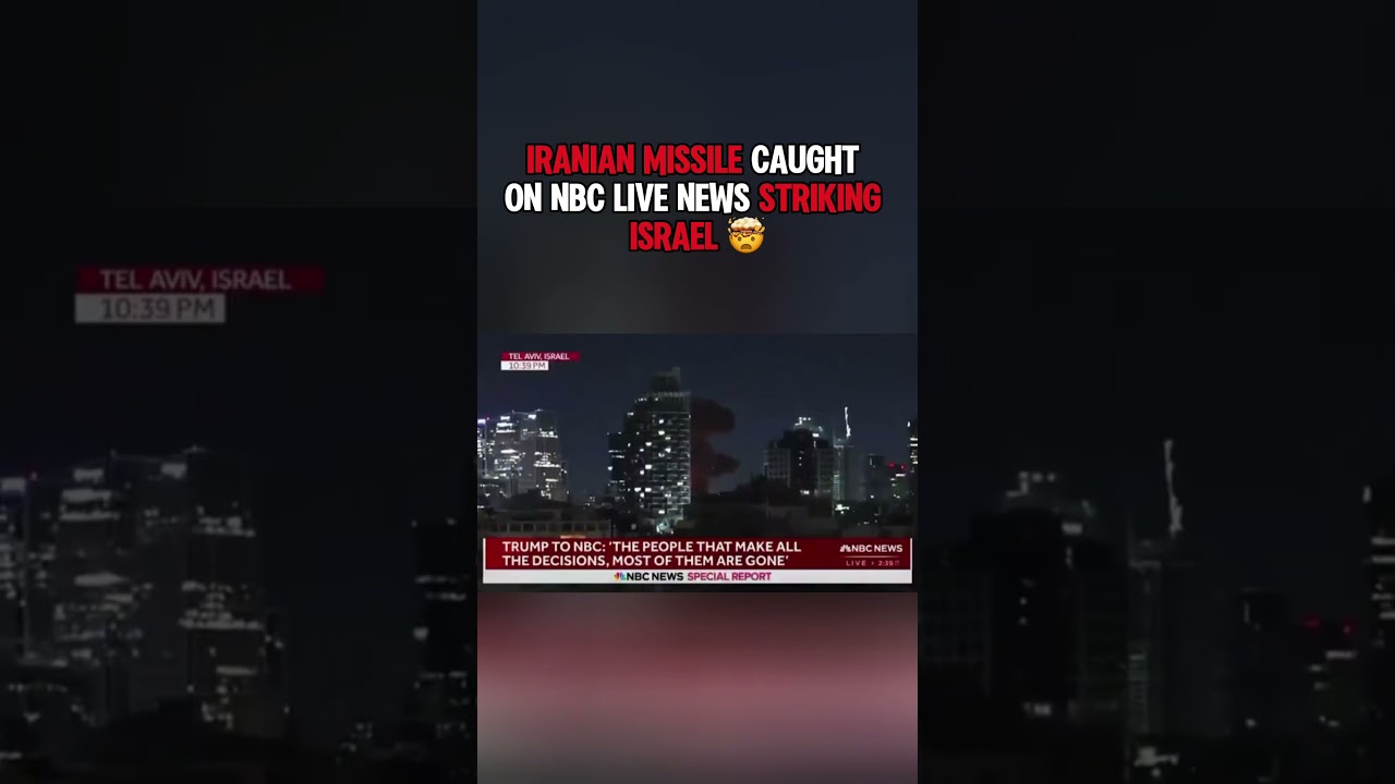 A missile was caught striking Tel Aviv live on NBC News