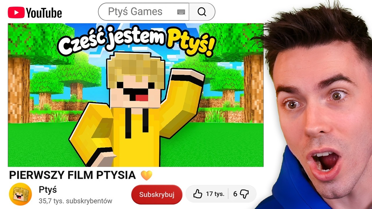 PTYŚ OTWORZYŁ KANAŁ! *REAKCJA WOJANA NA FILMY*