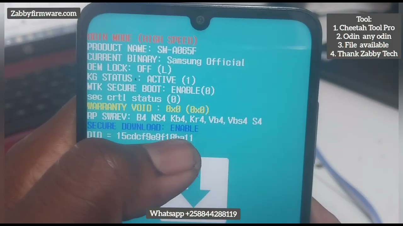 Samsung A065F Kg Permanent A06 U1 U2 U3 U4 Cheetah & Odin & File Tested by Zabby Tech