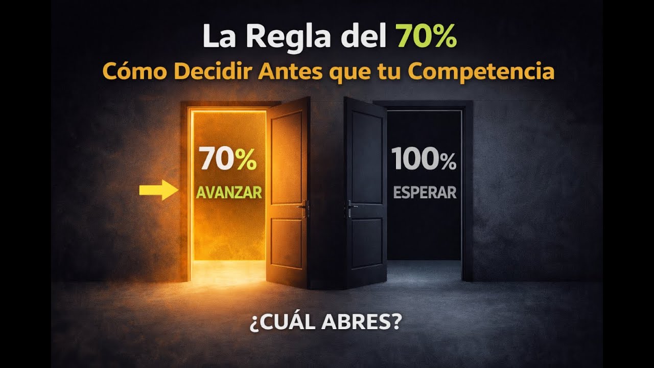 La Regla del 70%: Cómo Decidir Antes que tu Competencia