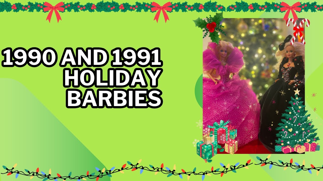 Review and Unboxing of 1990 Holiday Barbie and 1991 Holiday Barbie