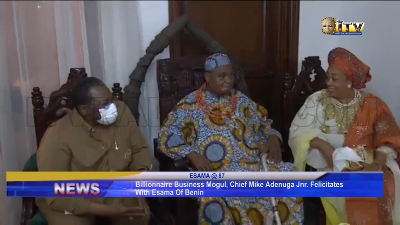 Billionaire business mogul, Chief Mike Adenuga felicitates with Esama of Benin