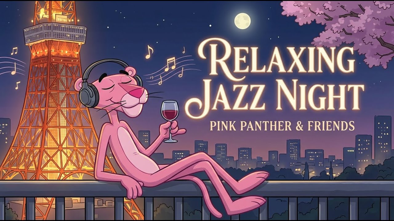 Slow Down with Pink Panther | Smooth Jazz for Calm Focus and Relax