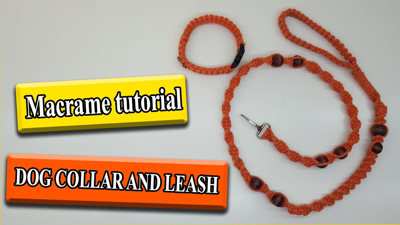 macrame tutorial: dog collar and leash | (2021 design)