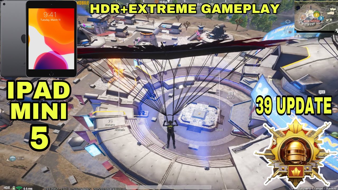 IPAD MINI 5 HDR+EXTREME GAMEPLAY in 3.9 UPDATE | IPAD MINI 5 PUBG TEST 2025 | SUPER SMOOTH | PUBGM