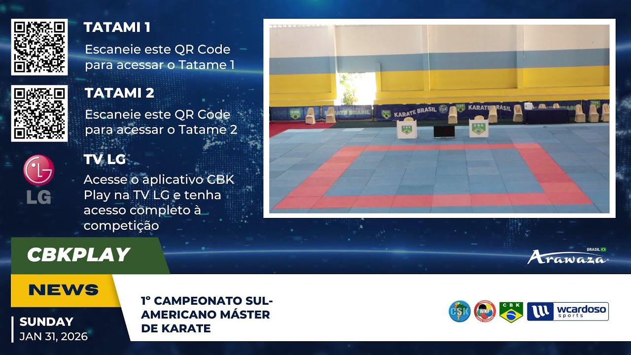 AO VIVO - 1º Campeonato Sul-Americano Máster de Karate